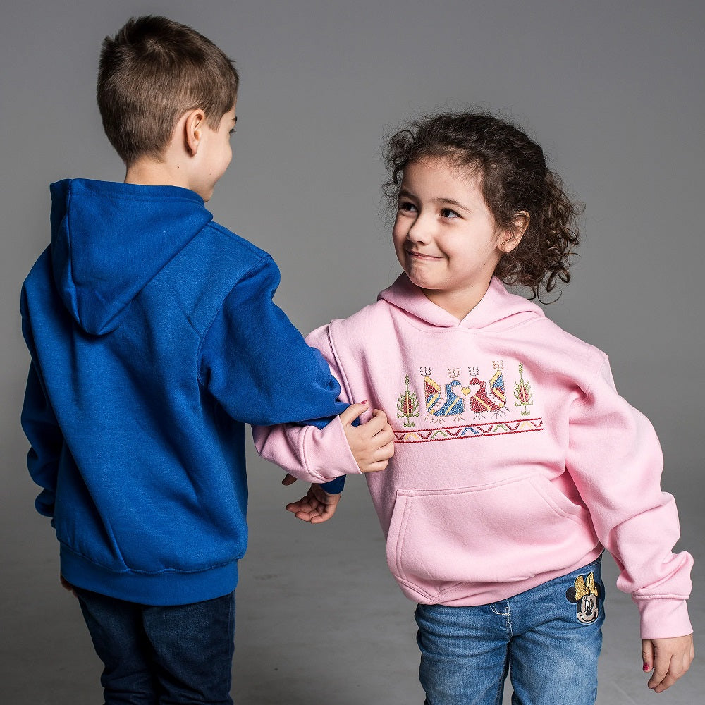 Детска блуза с качулка "Петли" от "Везба"