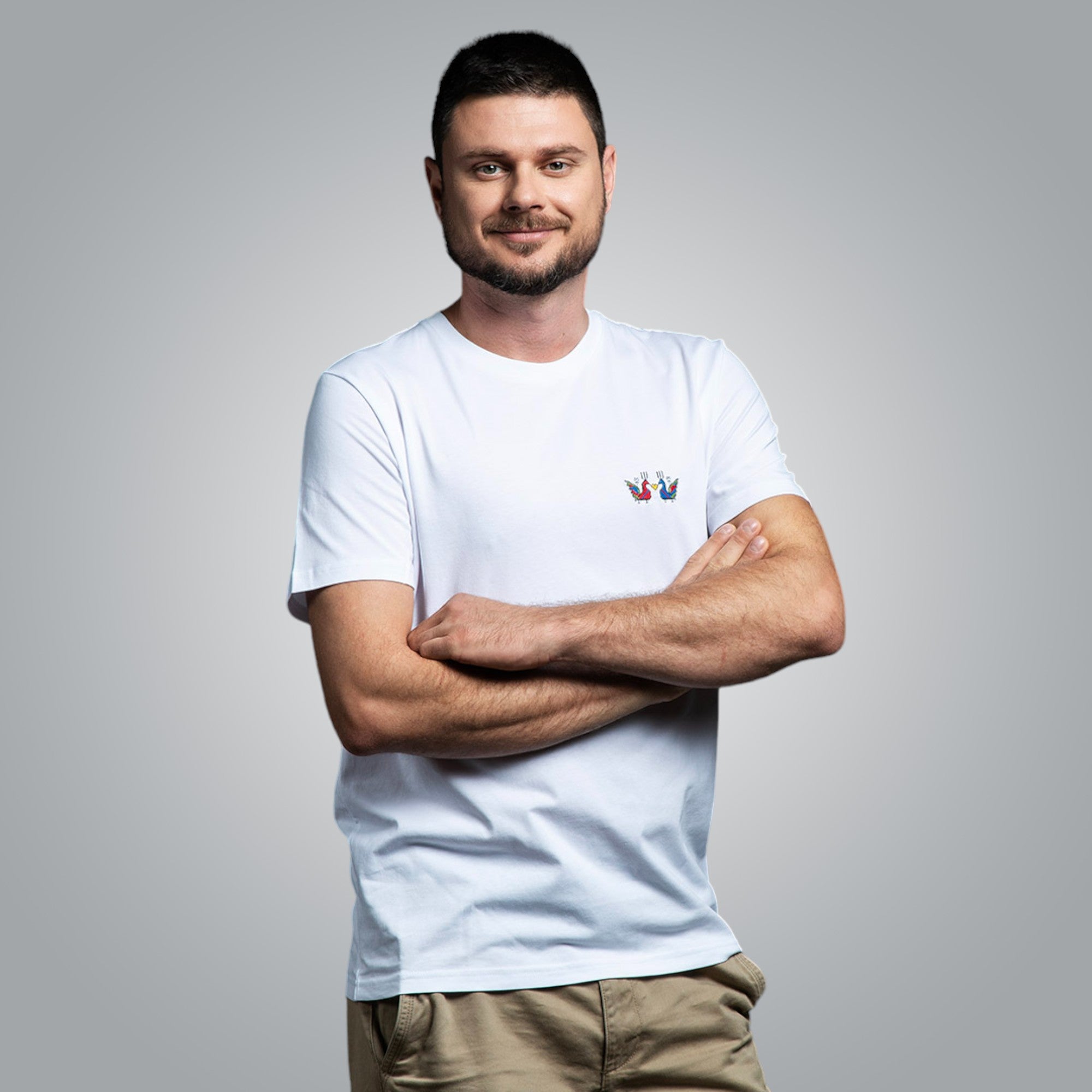 Тениска с детайл "Петли"