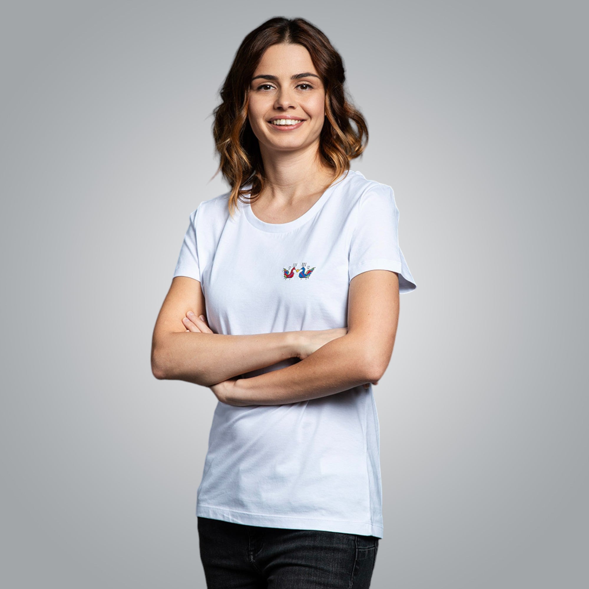 Дамска тениска с детайл "Петли"