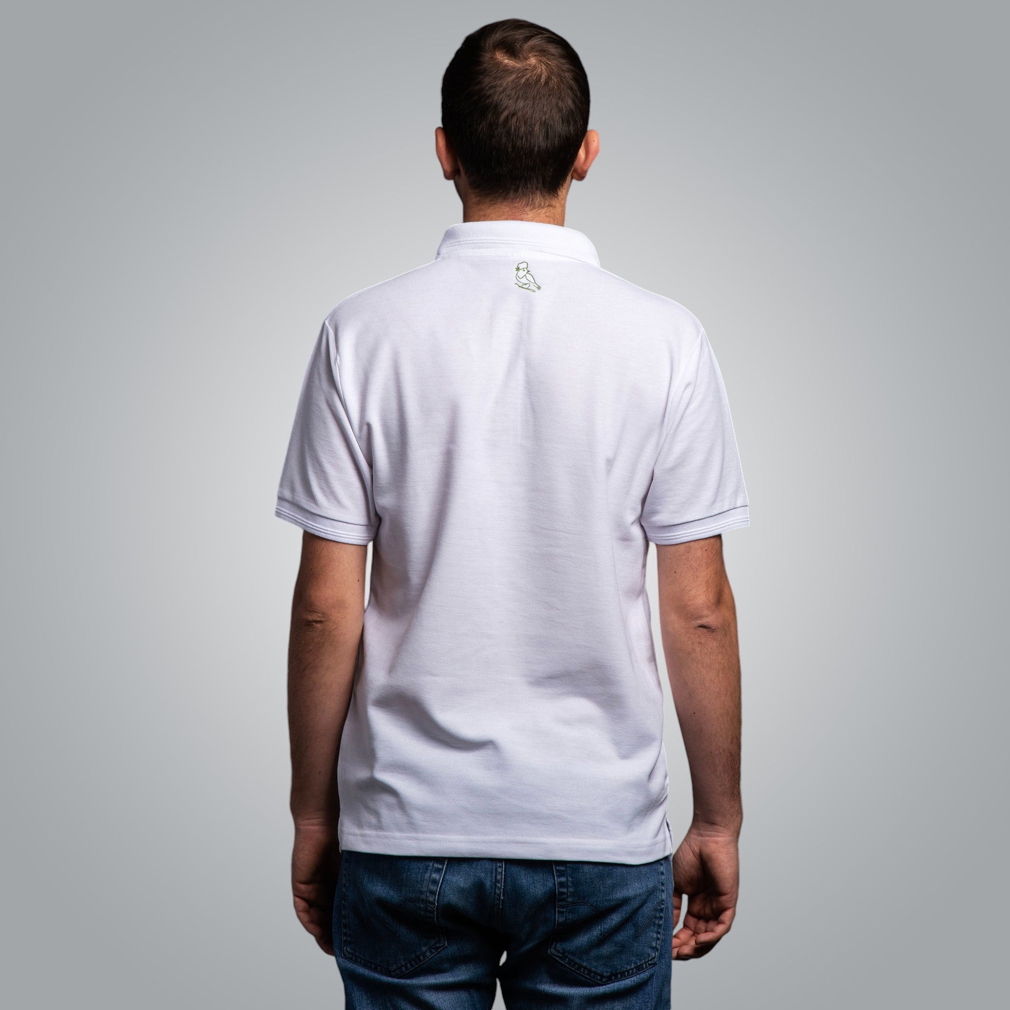 Тениска с яка с детайл "Кукер"