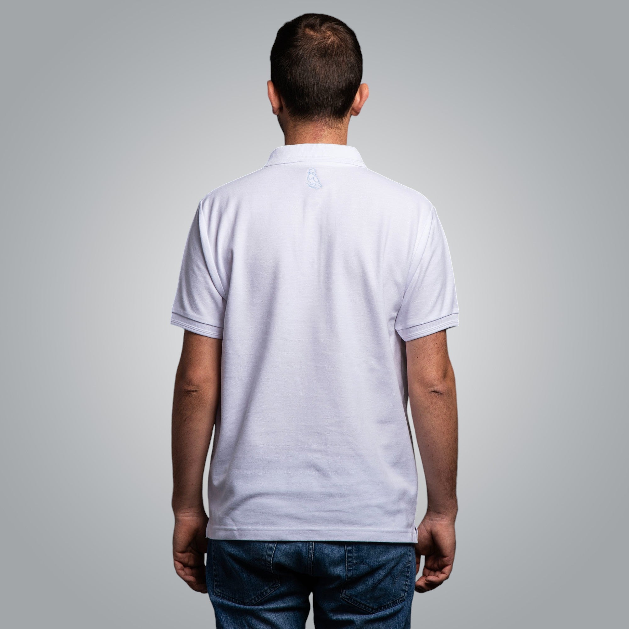 Мъжка тениска с яка с шевица от бургаско