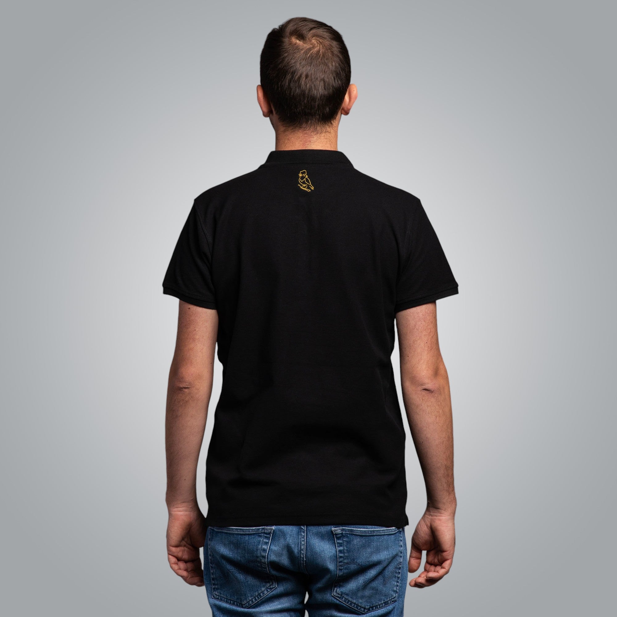 Тениска с яка "Пазител" - "златна" шевица