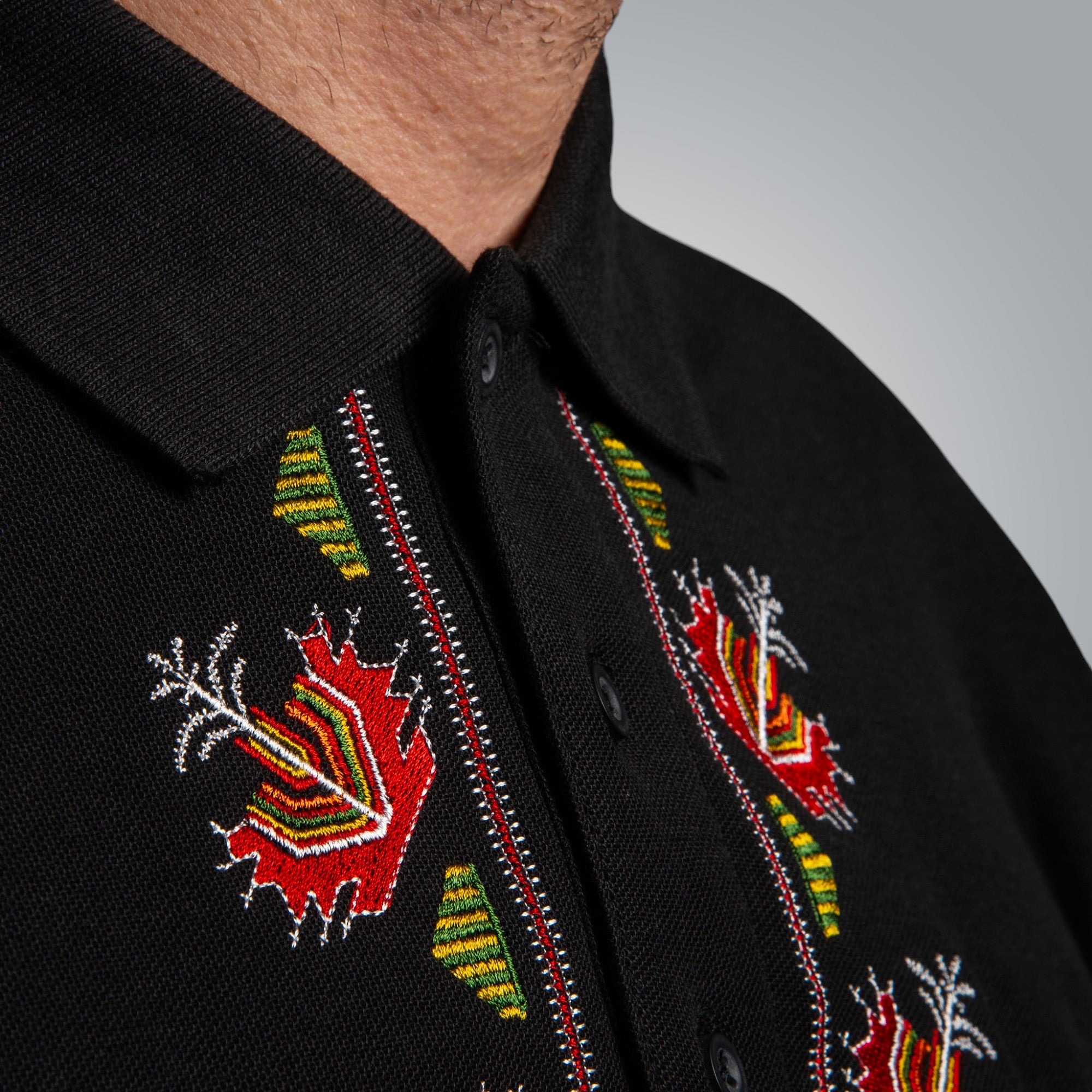 Блуза с яка "Китка"