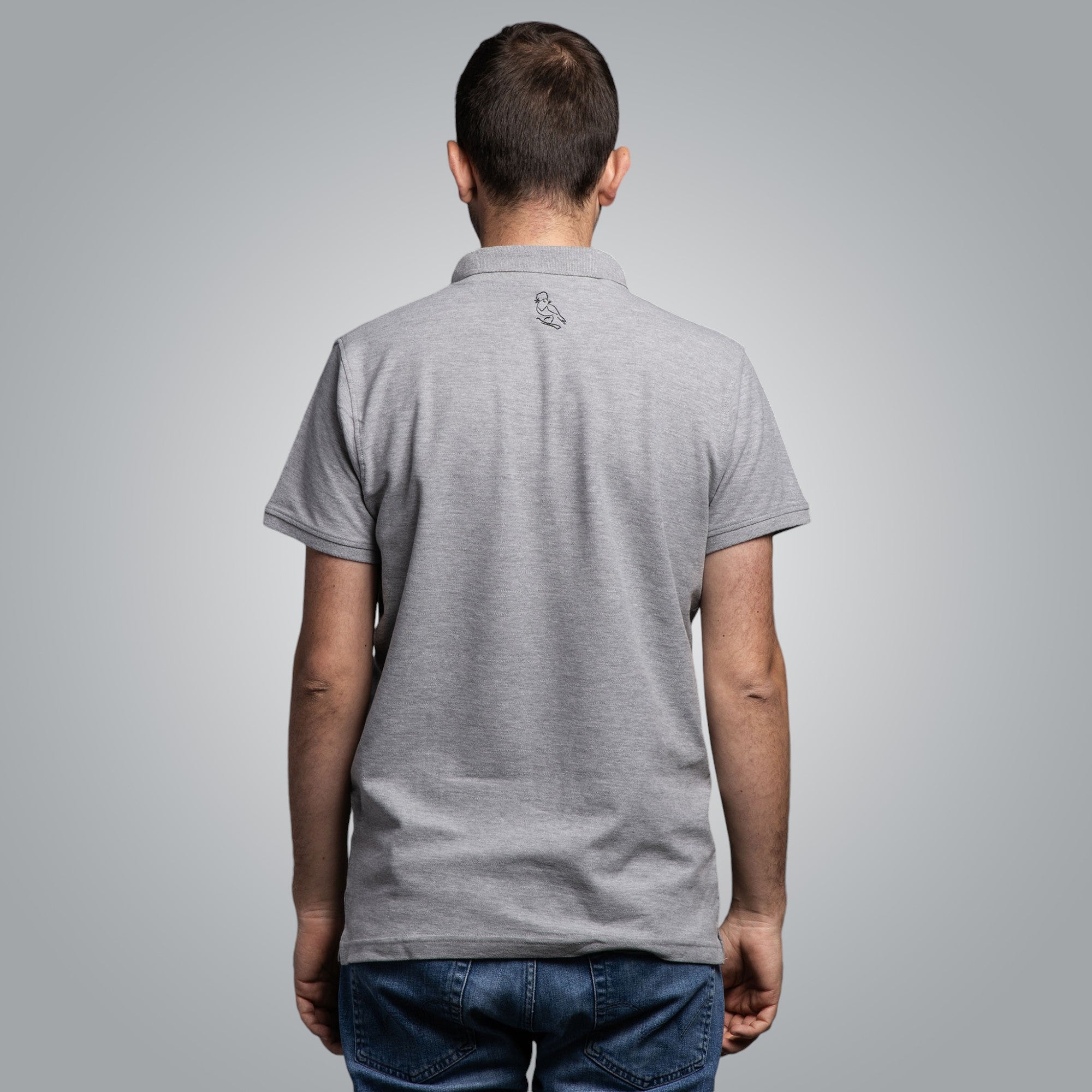 Тениска с яка "Китка"