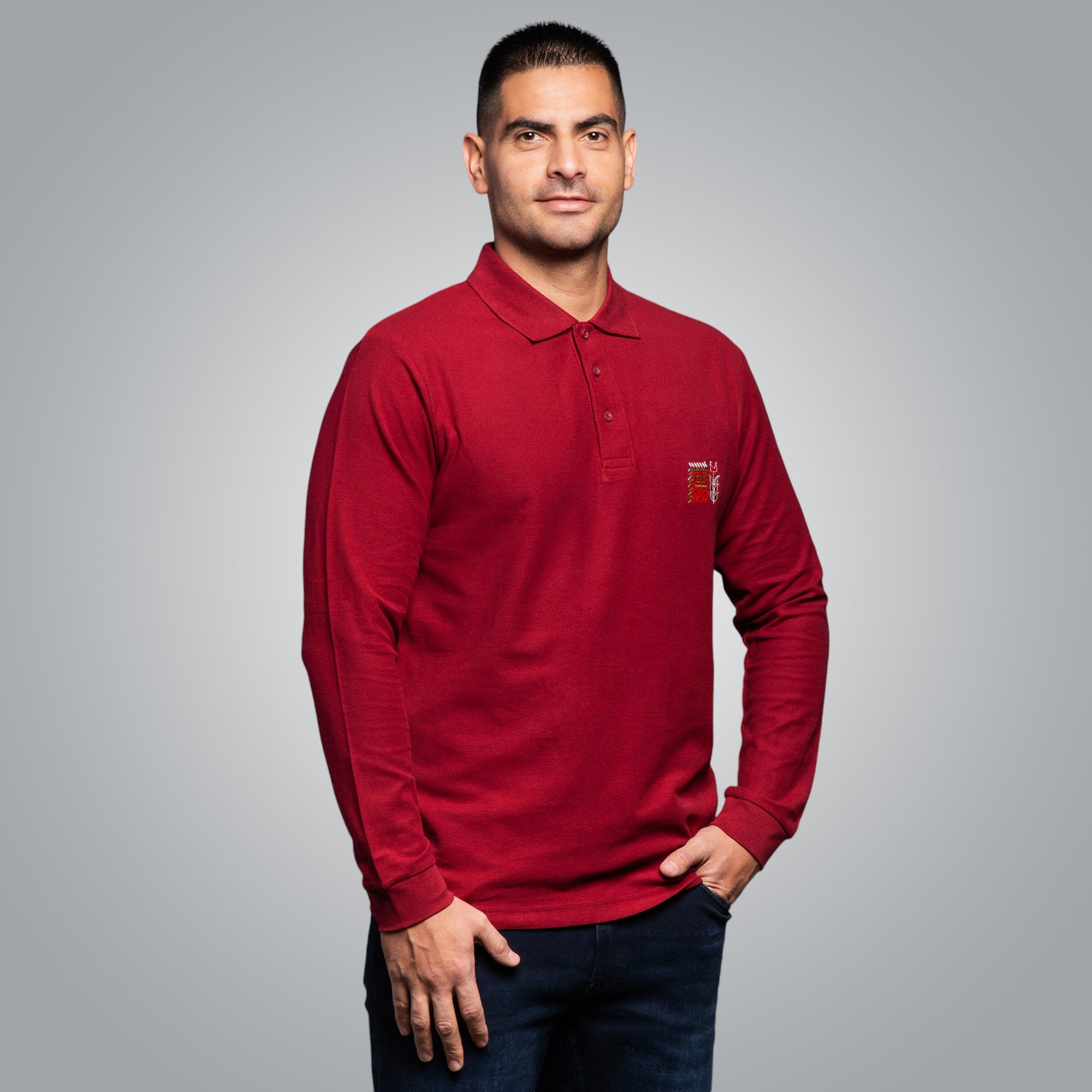 Блуза с яка с детайл "Кукер"