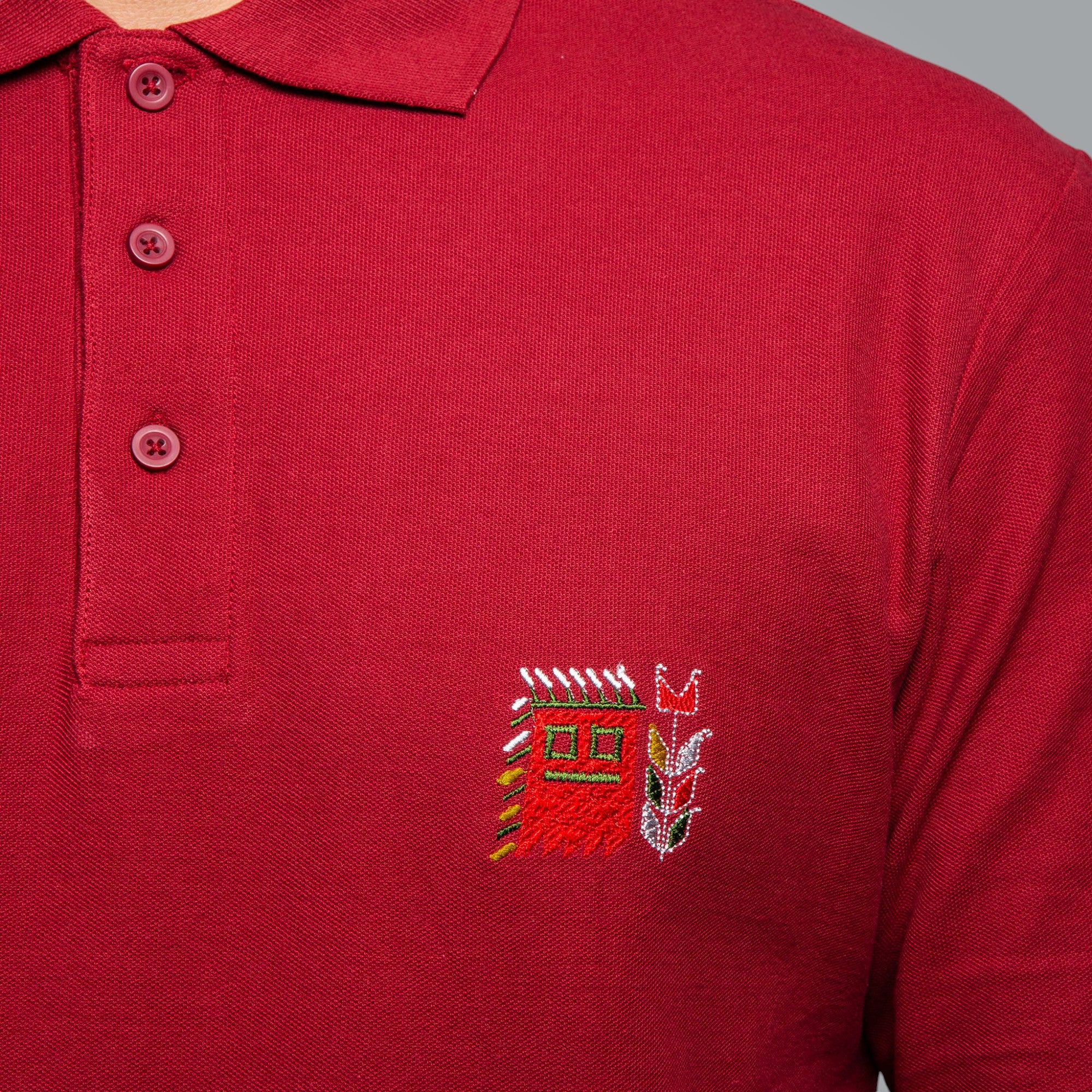 Блуза с яка с детайл "Кукер"