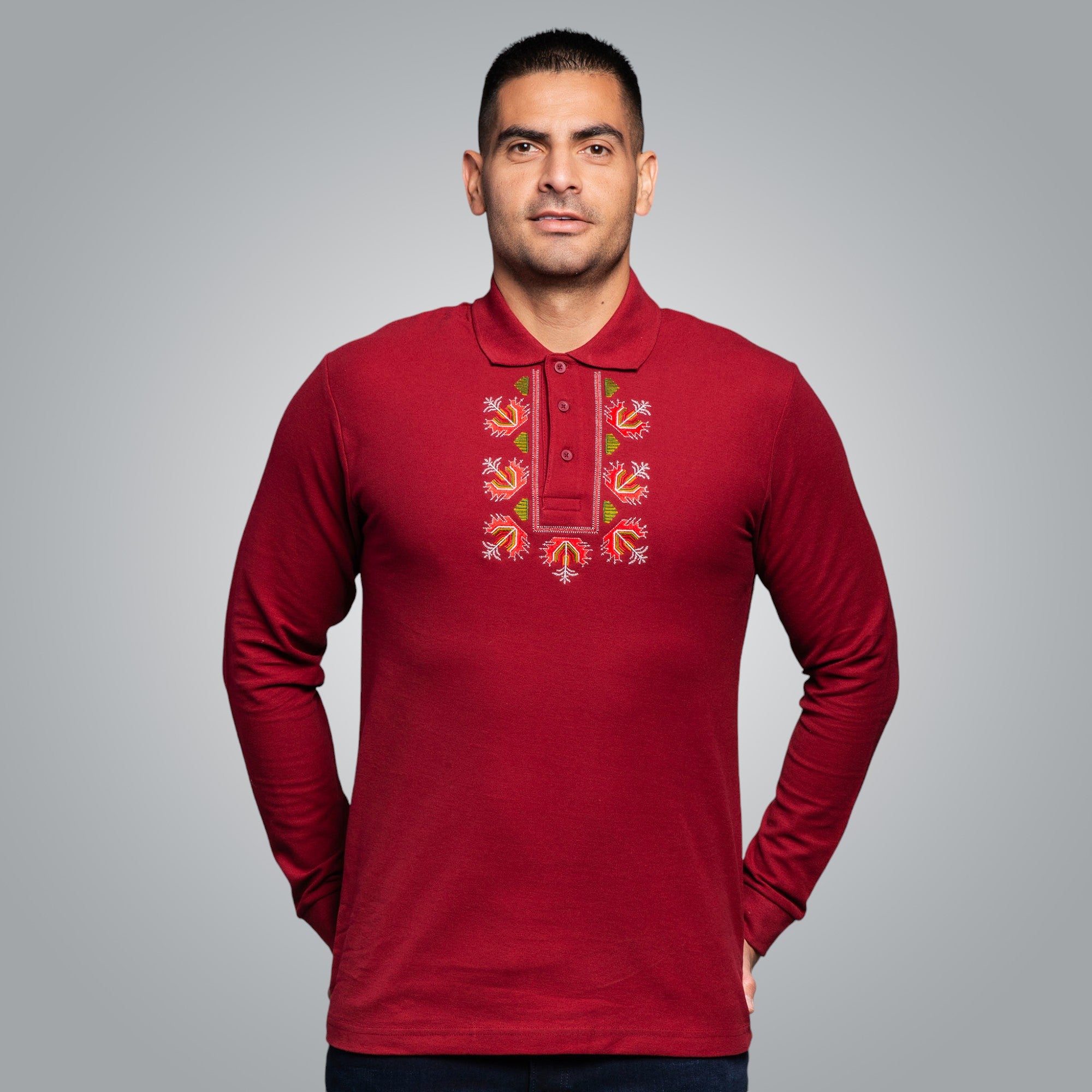 Блуза с яка "Китка"