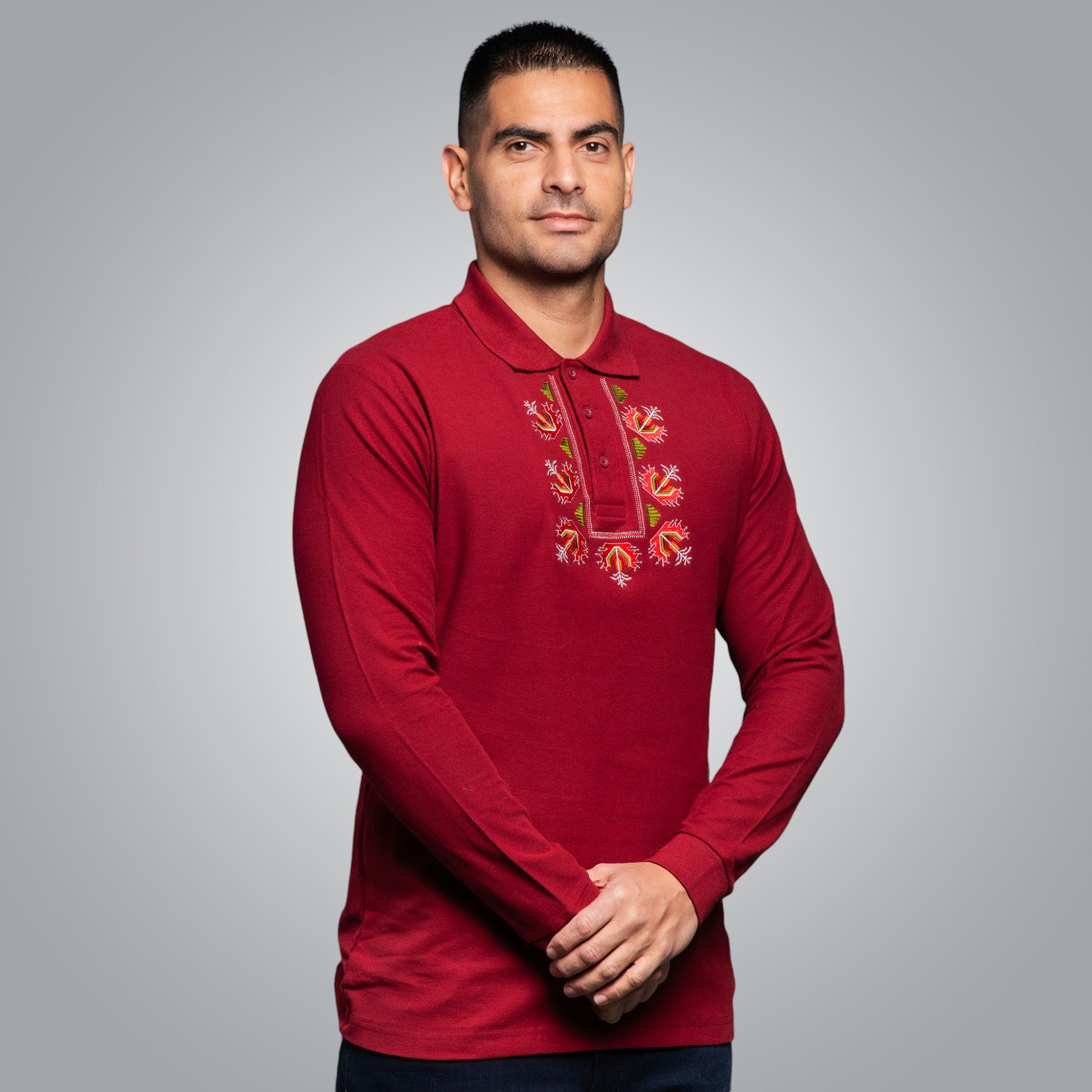 Блуза с яка "Китка"