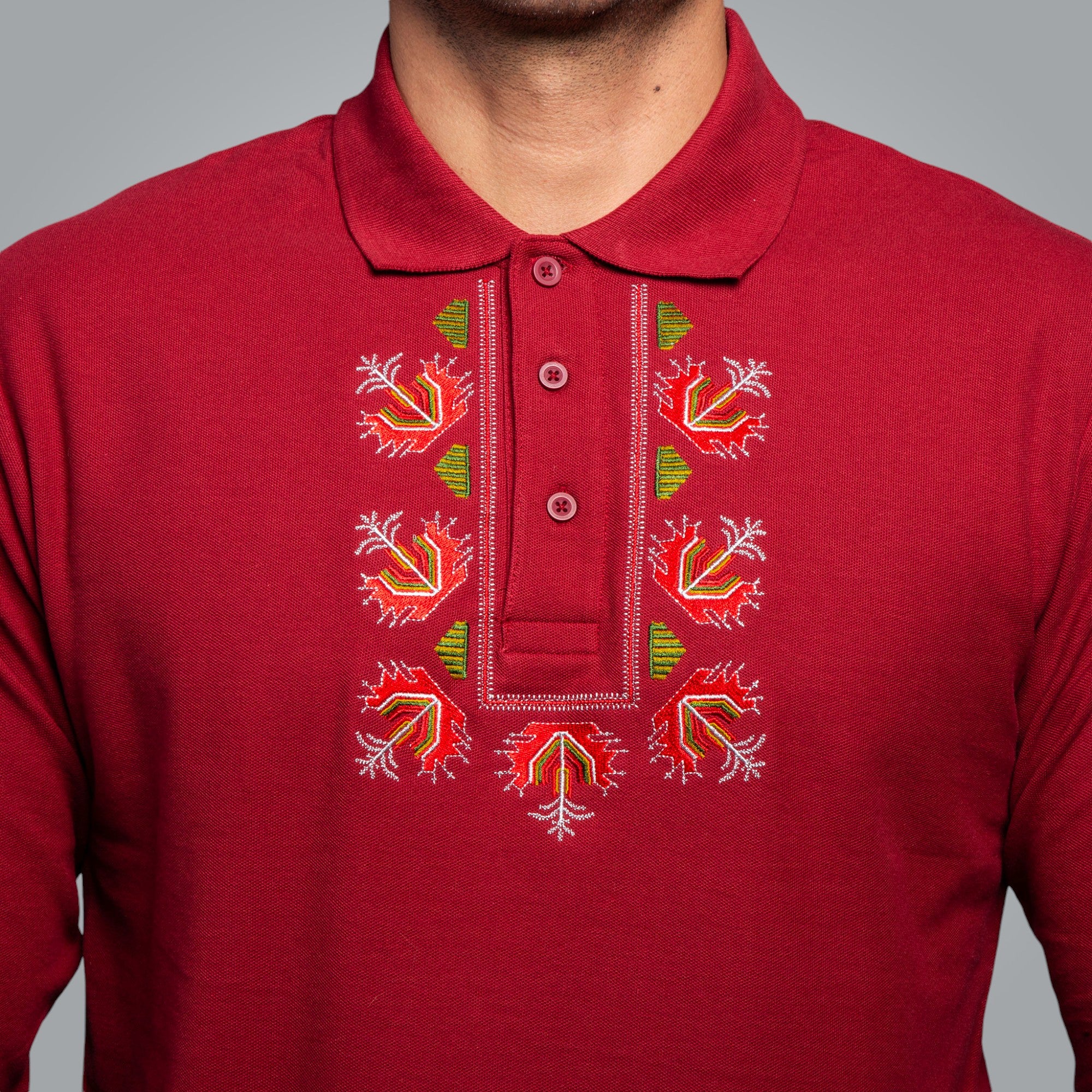 Блуза с яка "Китка"