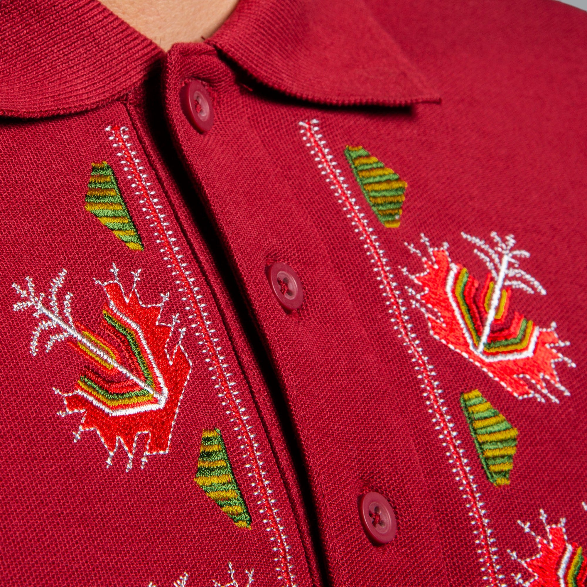 Блуза с яка "Китка"