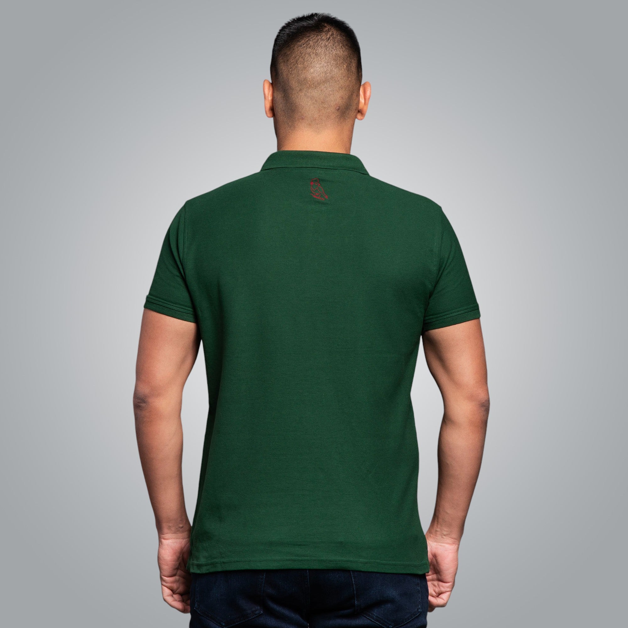 Тениска с яка с шевица от бургаско