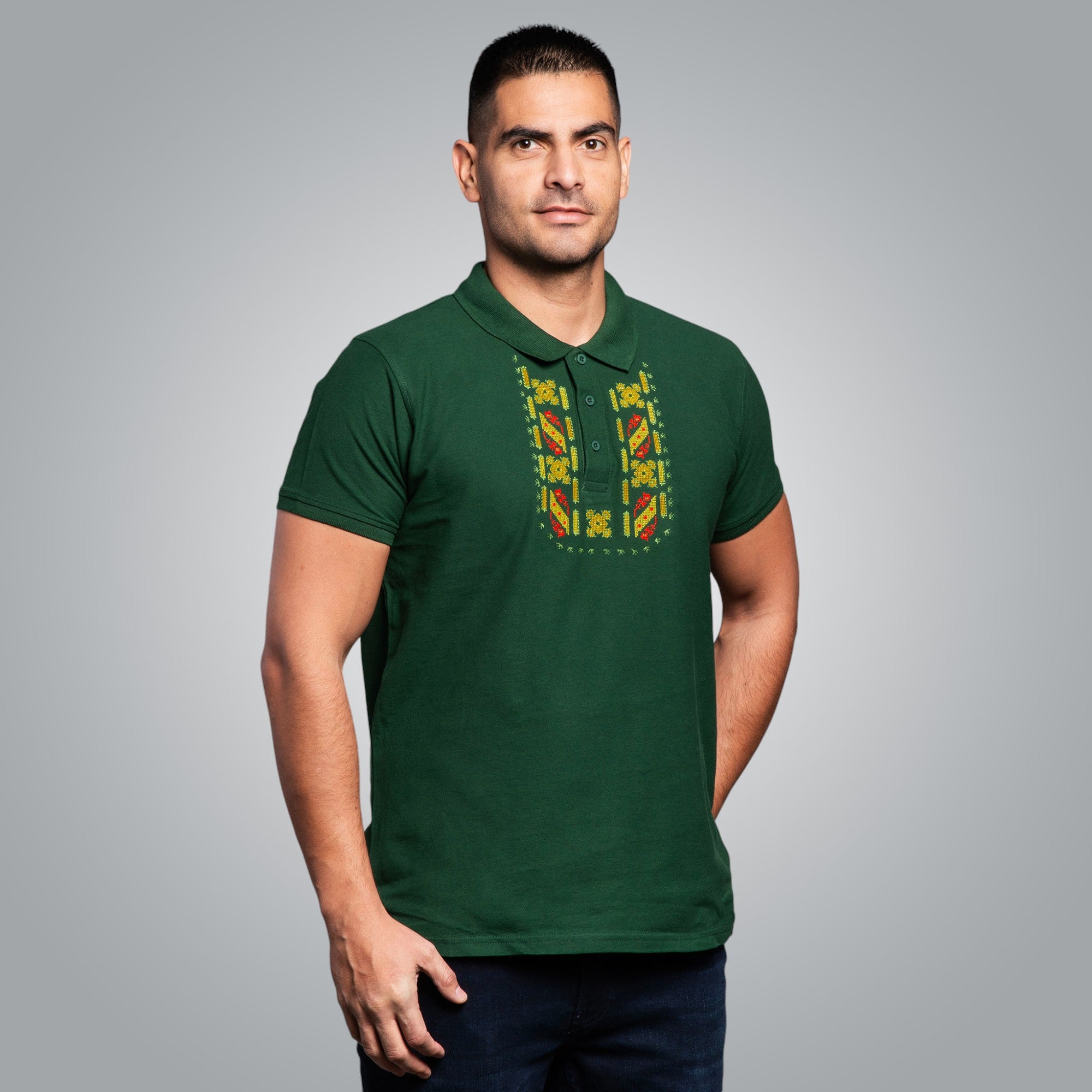 Тениска с яка "Защита"