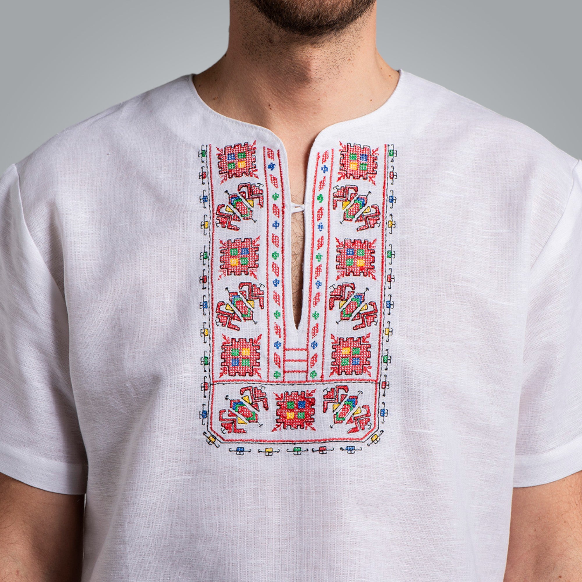 Мъжка риза с къс ръкав "Традиционна"