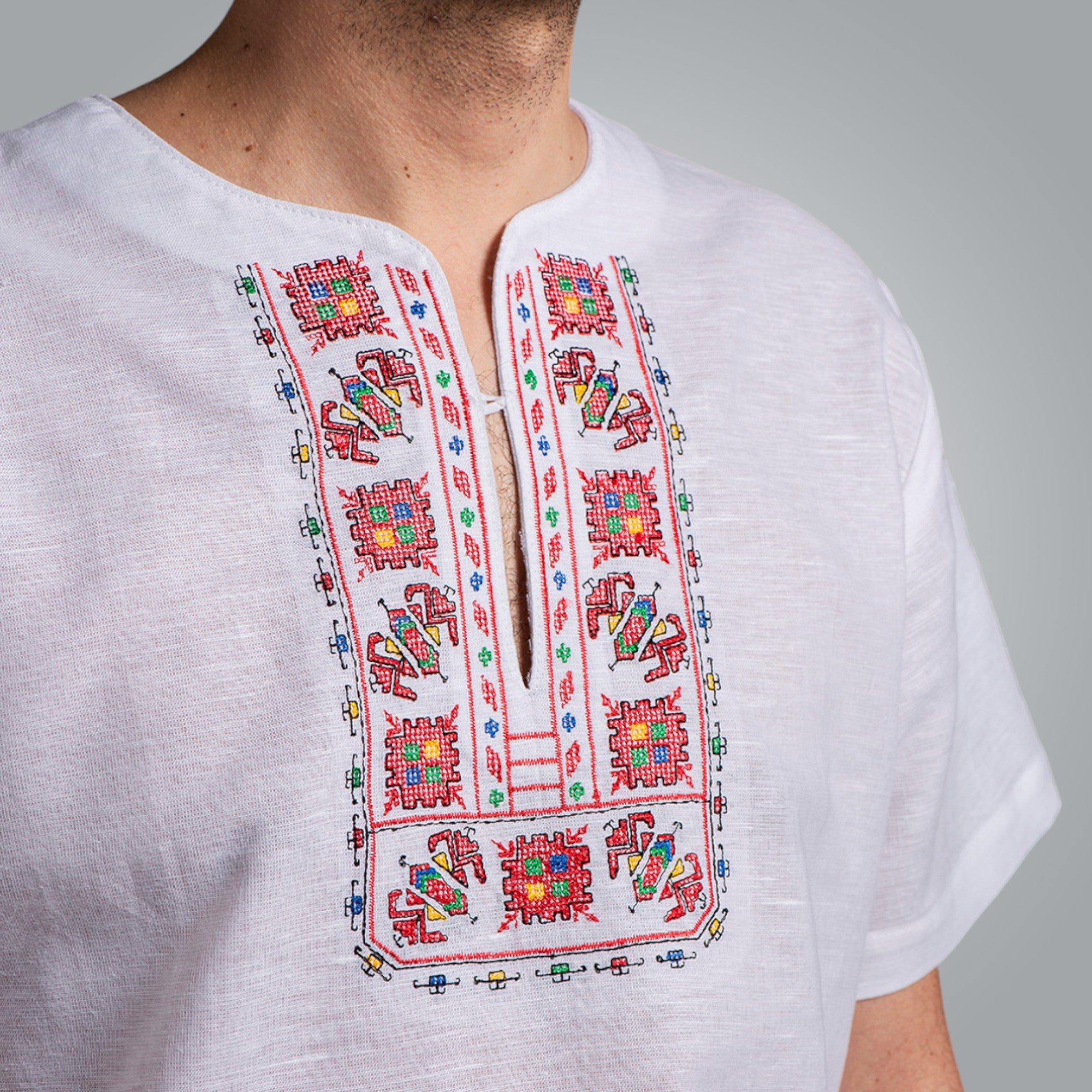 Мъжка риза с къс ръкав "Традиционна"