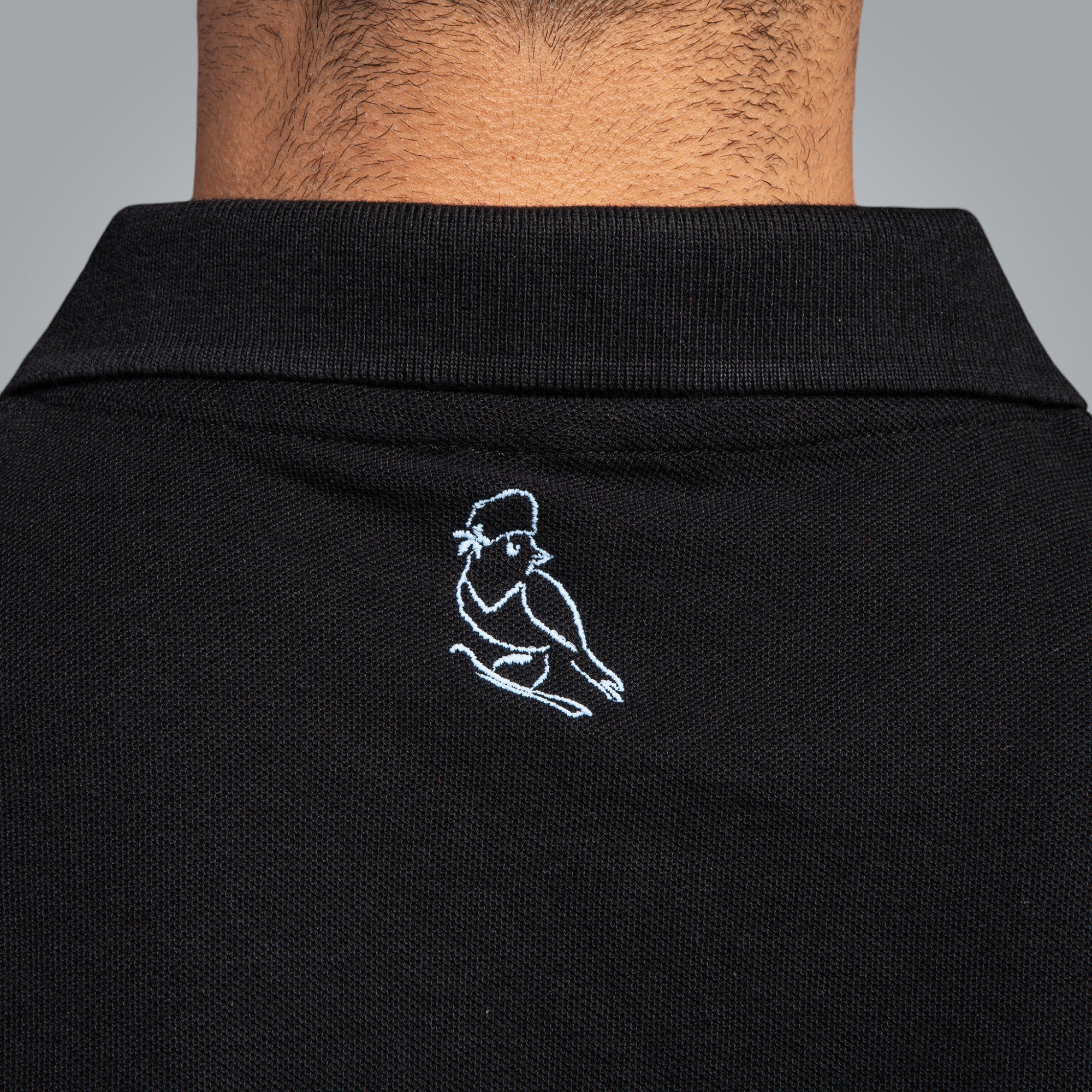 Мъжка тениска с яка с шевица от бургаско