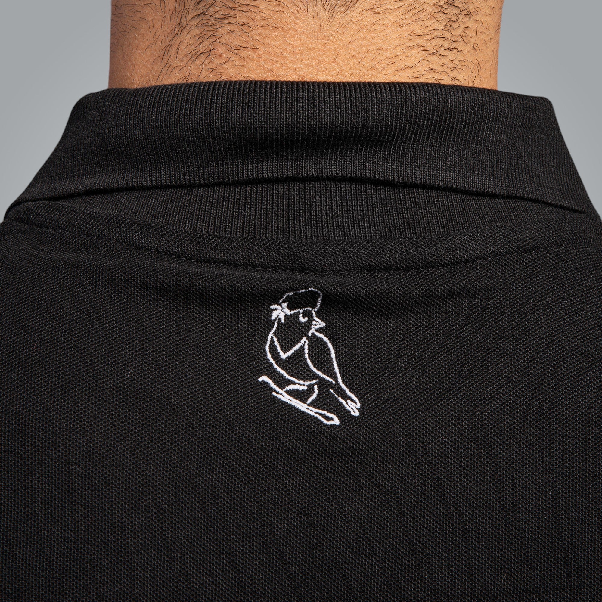 Тениска с яка "Китка"