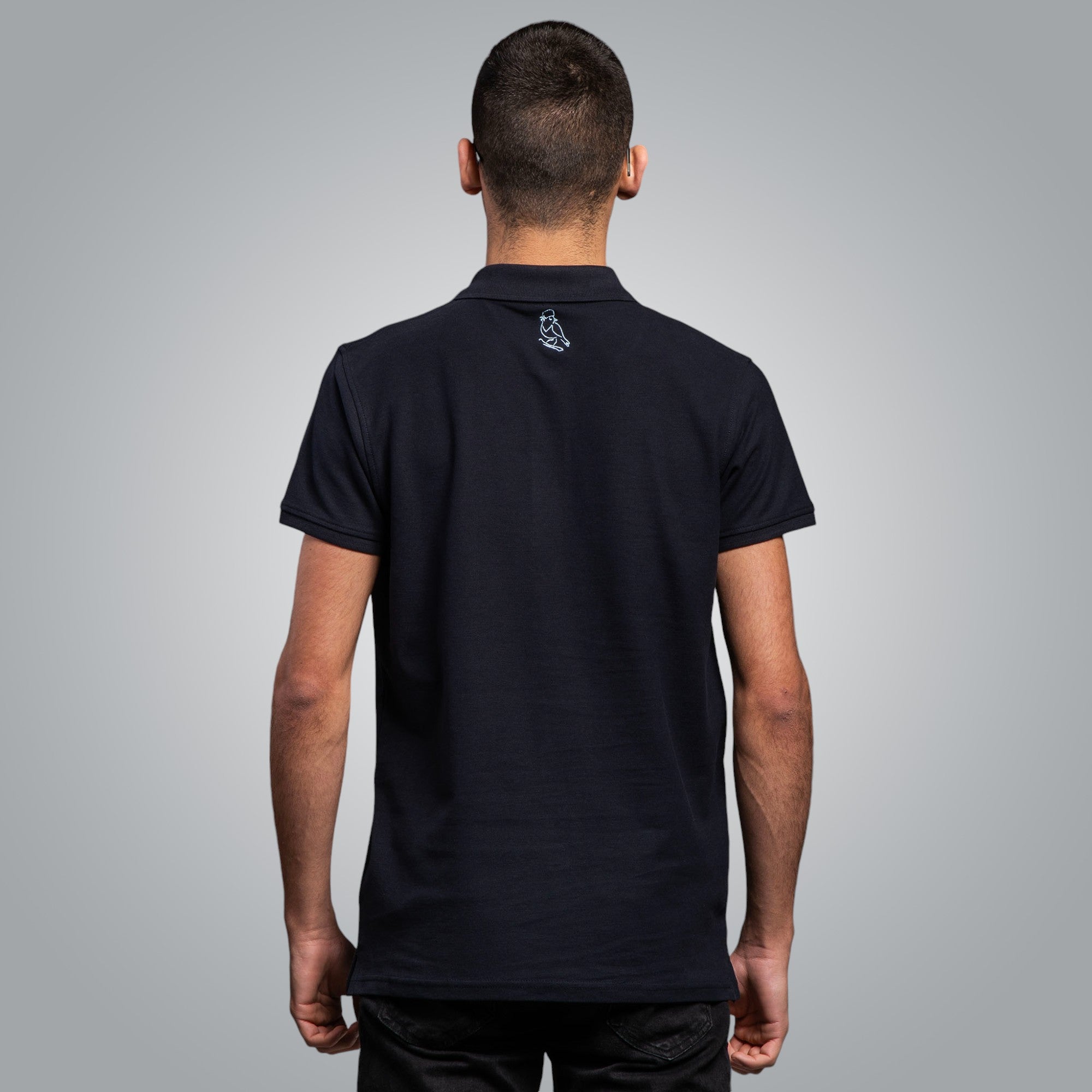 Тениска с яка с шевица от бургаско