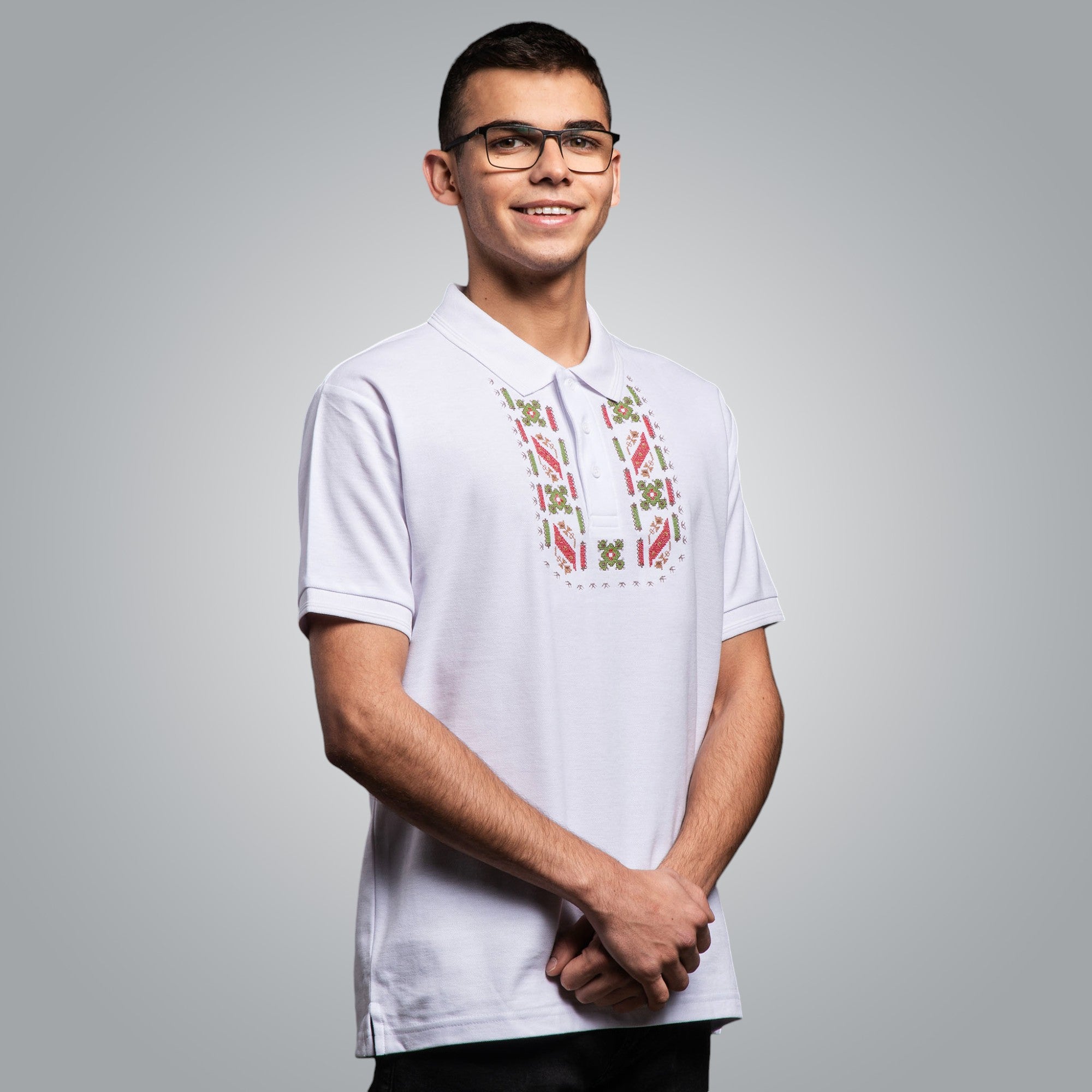 Тениска с яка "Защита"