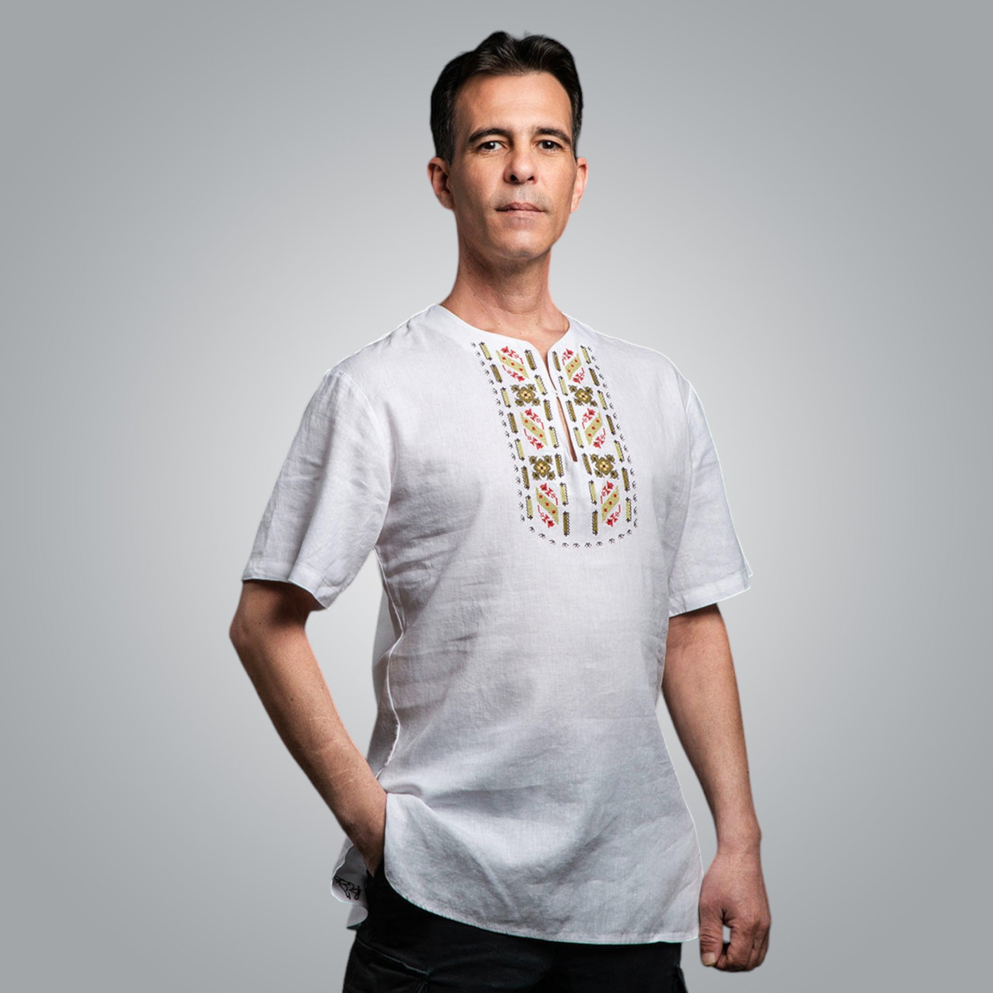 Мъжка риза с къс ръкав "Защита"