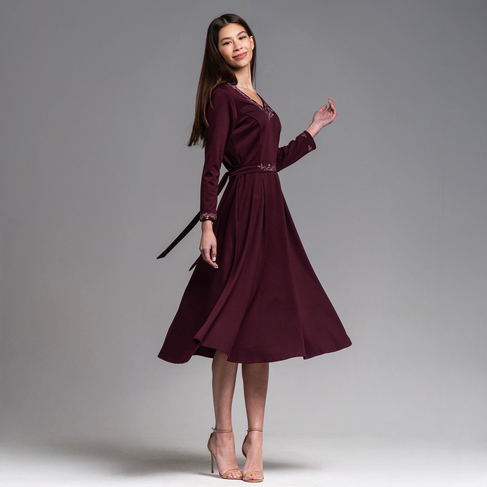 Рокля с дълъг ръкав "Пролет"