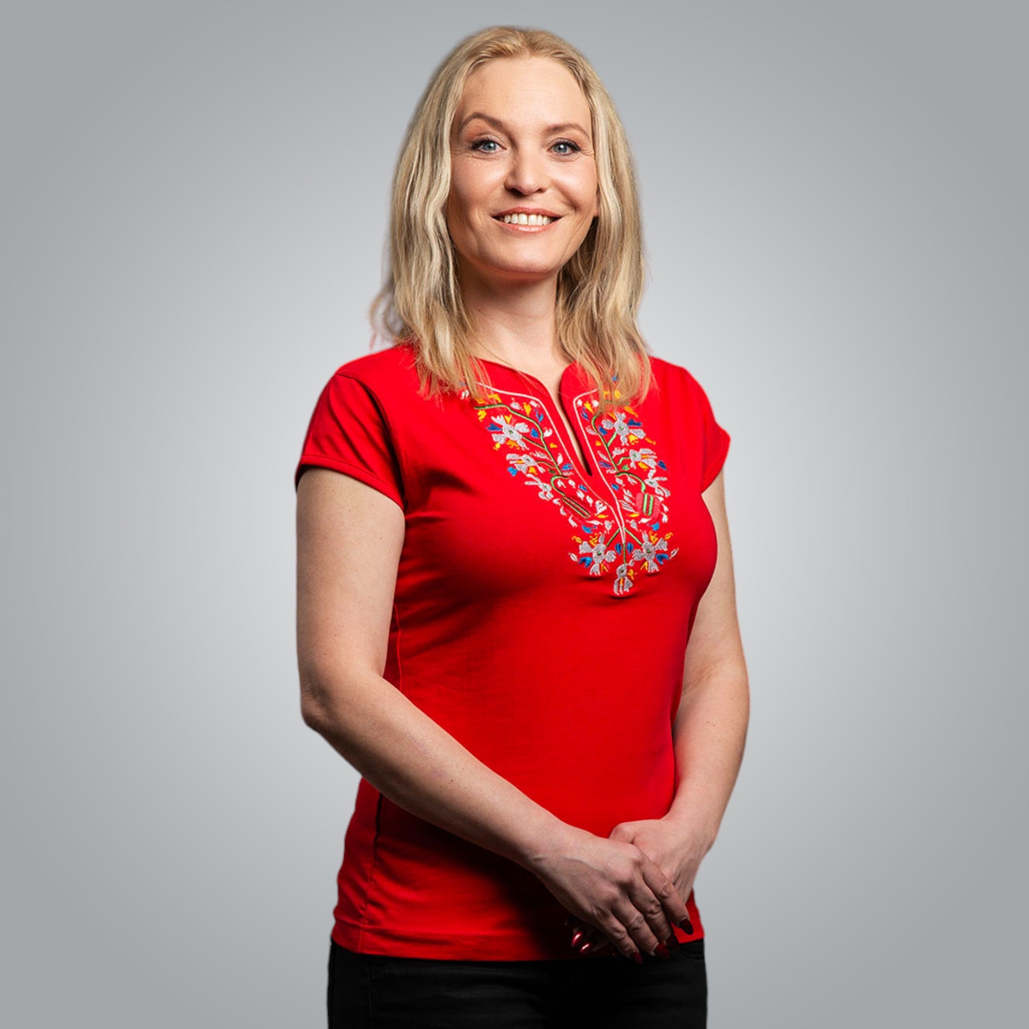 Тениска с V-деколте "Дърво на живота"