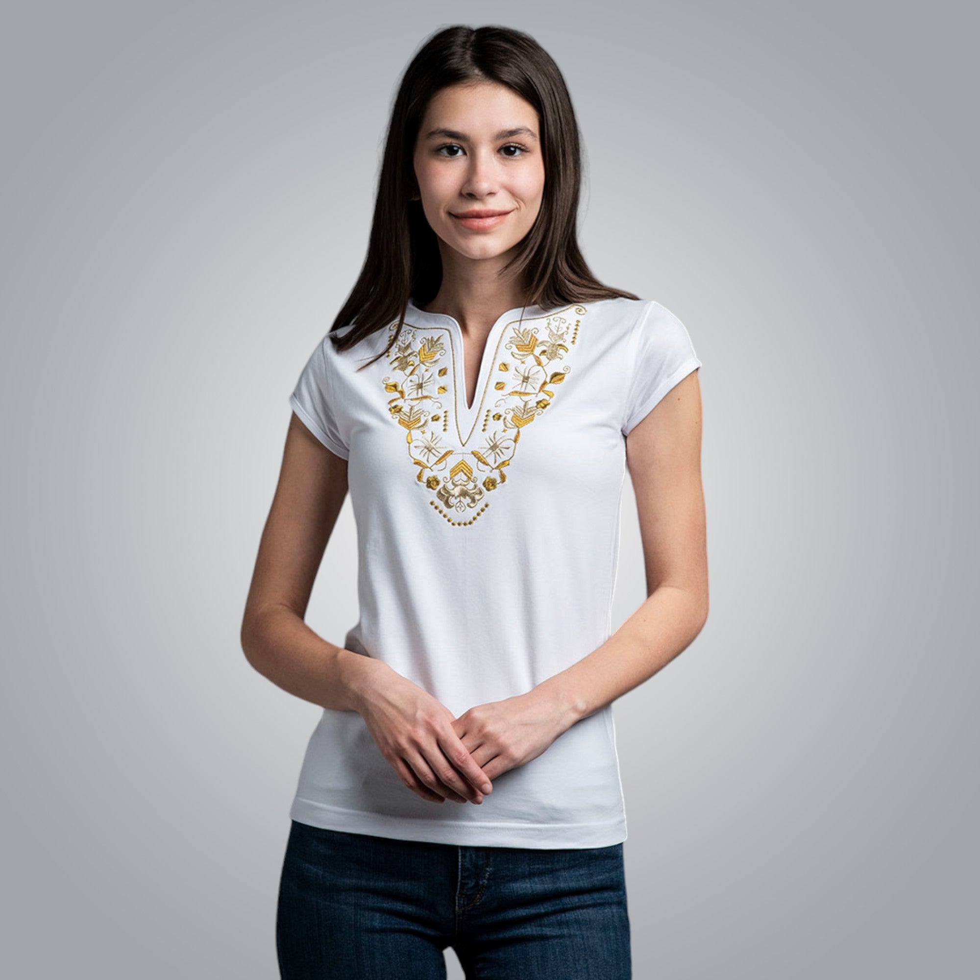 Тениска с V деколте - "Самоковска"