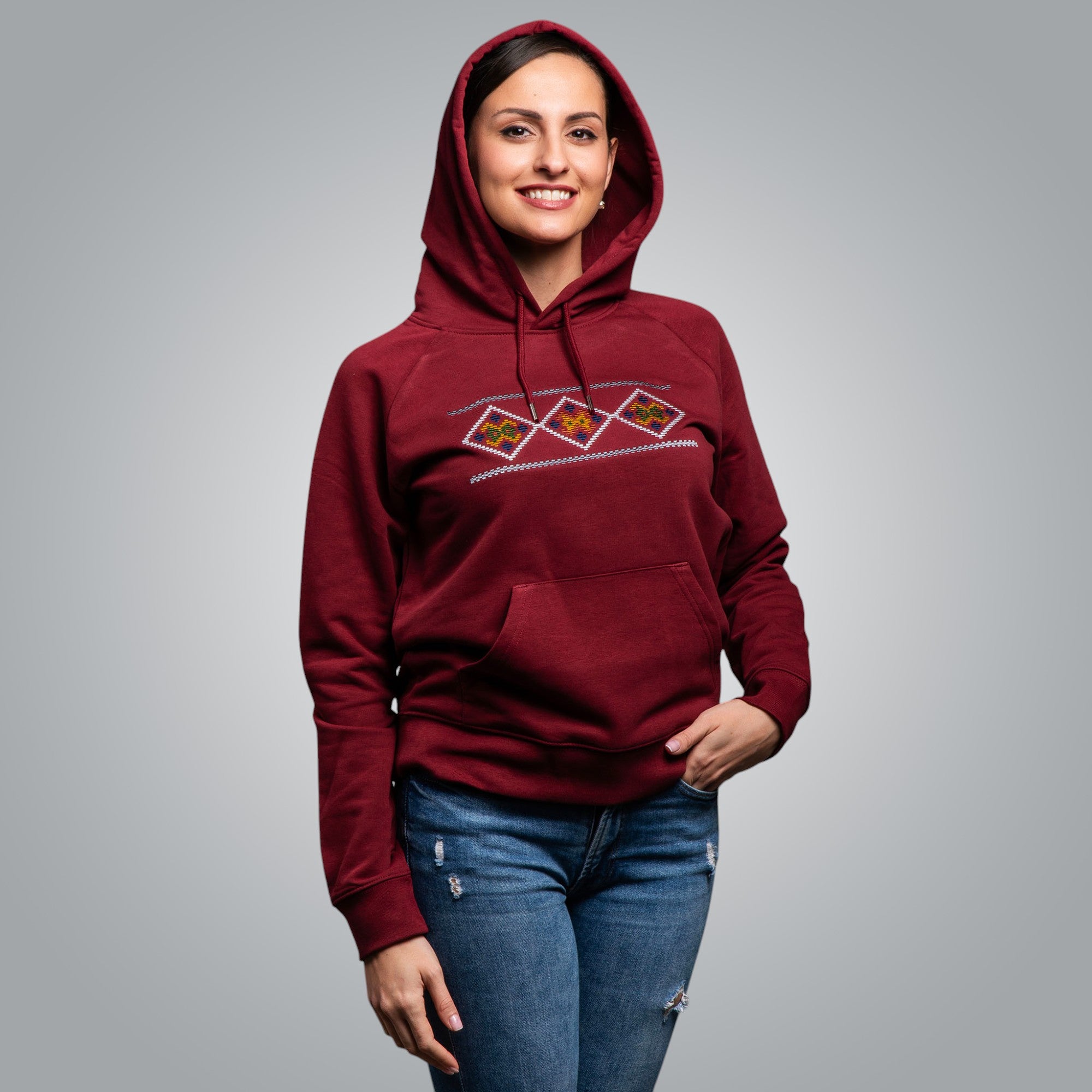 Дамска блуза с качулка "Народ"