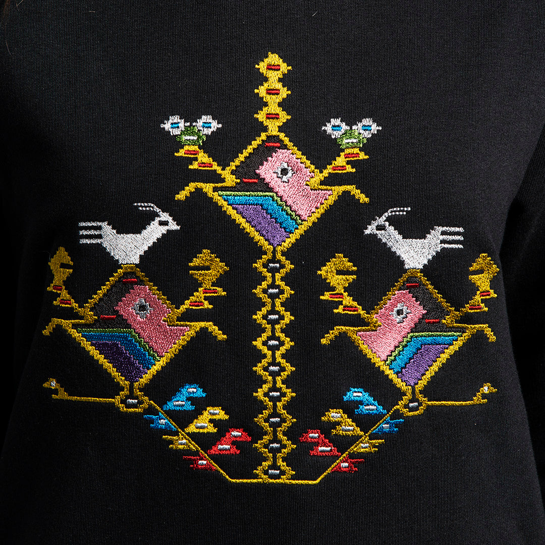 Дълга блуза с качулка "Пилета"