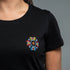 Дамска тениска бродирана с детайл от шевица "Плодородие" от Везба