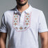 Мъжка тениска с яка бродирана с шевица "Гиздав" от Везба
