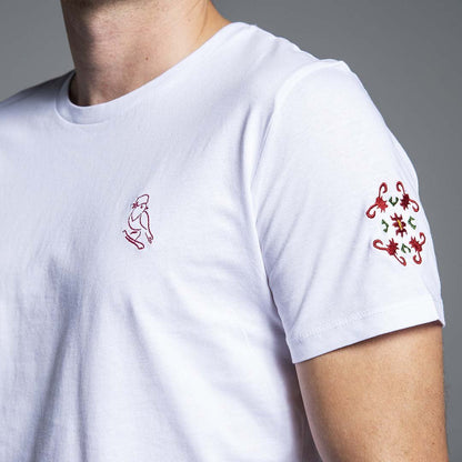 Мъжка тениска с бродирано лого и шевица &quot;Букраний&quot; от Везба